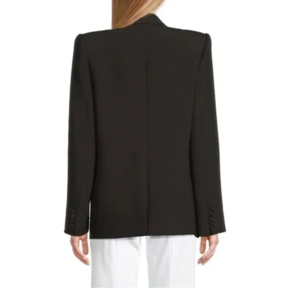 KHAITE NWT Nathan Virgin Wool Blend Double Breasted Blazer Jacket Black 8 - Picture 2 of 9